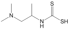 Molecular Structure of 18997-71-2 (N-[2-(Dimethylamino)-1-methylethyl]carbamodithioic acid)